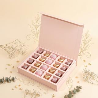 Blush Gold Hearts and Truffles Chocolate Gift Box