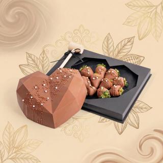 Berry-licious 3D Heart Chocolate Gift